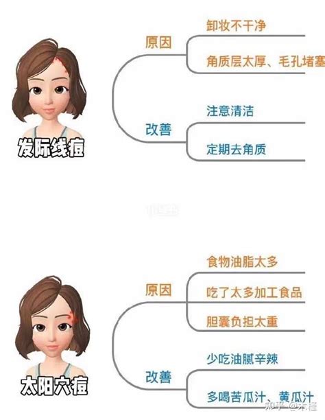 痘痘長眉毛|脸部各个区域长痘说明什么？